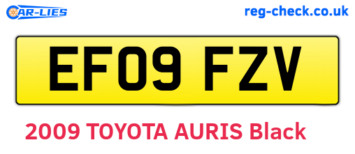 EF09FZV are the vehicle registration plates.