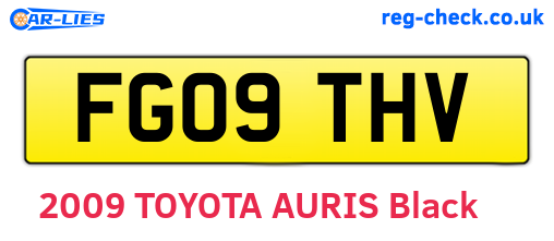FG09THV are the vehicle registration plates.