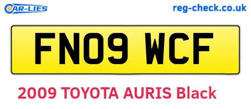 FN09WCF are the vehicle registration plates.