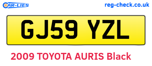 GJ59YZL are the vehicle registration plates.