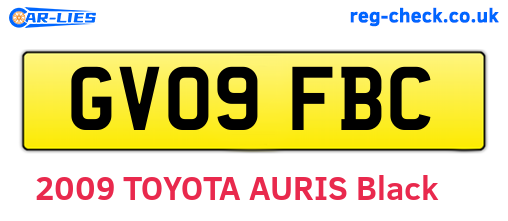 GV09FBC are the vehicle registration plates.