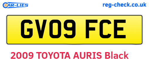 GV09FCE are the vehicle registration plates.