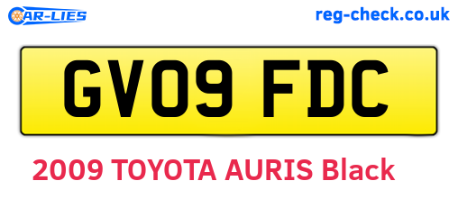 GV09FDC are the vehicle registration plates.