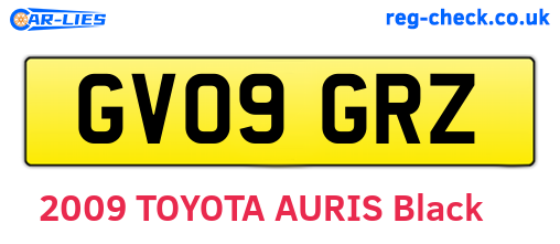 GV09GRZ are the vehicle registration plates.