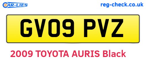 GV09PVZ are the vehicle registration plates.