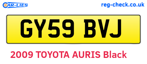 GY59BVJ are the vehicle registration plates.