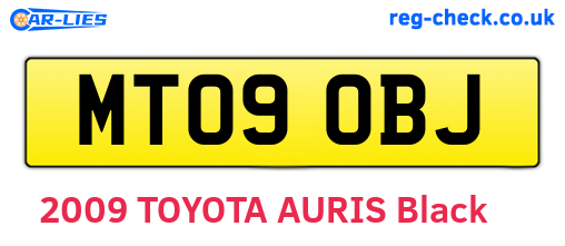 MT09OBJ are the vehicle registration plates.