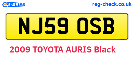 NJ59OSB are the vehicle registration plates.
