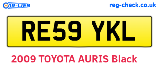 RE59YKL are the vehicle registration plates.