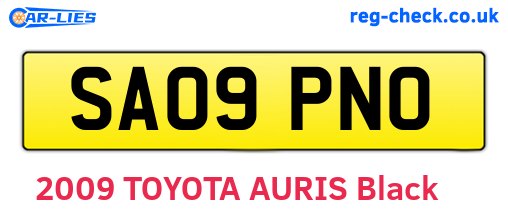 SA09PNO are the vehicle registration plates.