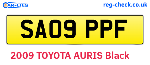 SA09PPF are the vehicle registration plates.