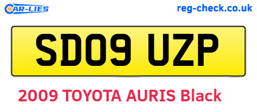 SD09UZP are the vehicle registration plates.
