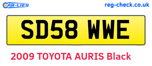SD58WWE are the vehicle registration plates.