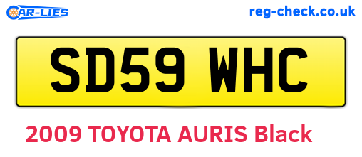 SD59WHC are the vehicle registration plates.