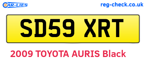 SD59XRT are the vehicle registration plates.