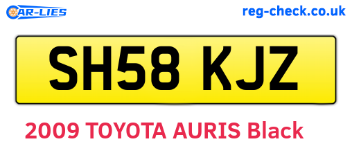 SH58KJZ are the vehicle registration plates.