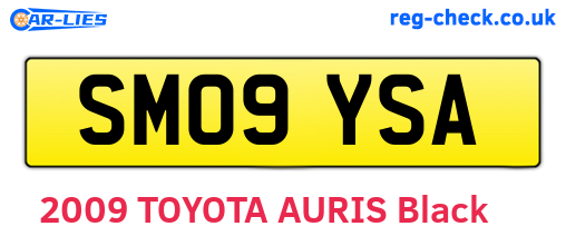 SM09YSA are the vehicle registration plates.