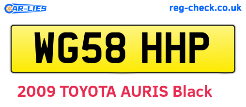 WG58HHP are the vehicle registration plates.
