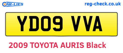 YD09VVA are the vehicle registration plates.