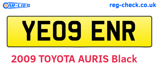 YE09ENR are the vehicle registration plates.