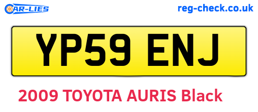 YP59ENJ are the vehicle registration plates.