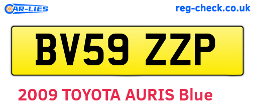 BV59ZZP are the vehicle registration plates.