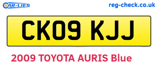CK09KJJ are the vehicle registration plates.