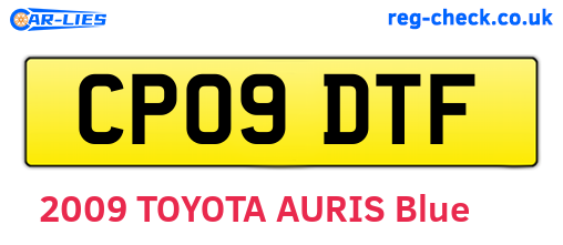 CP09DTF are the vehicle registration plates.