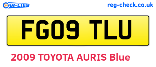 FG09TLU are the vehicle registration plates.