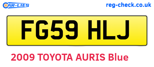 FG59HLJ are the vehicle registration plates.