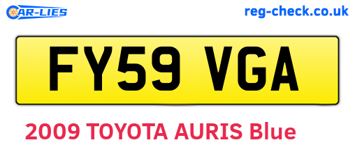 FY59VGA are the vehicle registration plates.