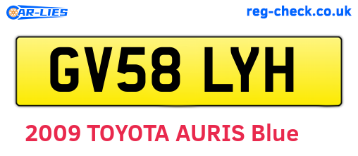 GV58LYH are the vehicle registration plates.