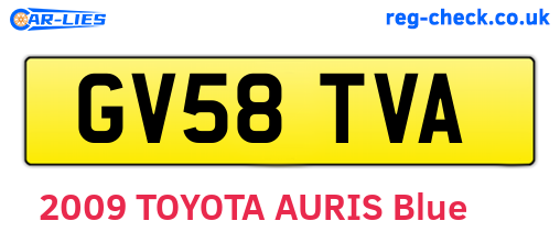 GV58TVA are the vehicle registration plates.