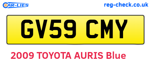 GV59CMY are the vehicle registration plates.