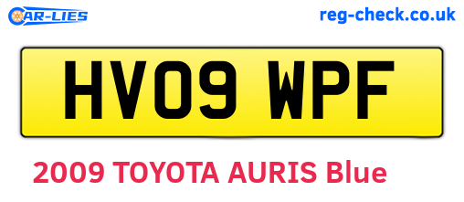 HV09WPF are the vehicle registration plates.