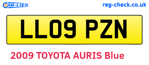 LL09PZN are the vehicle registration plates.