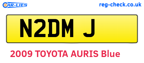 N2DMJ are the vehicle registration plates.
