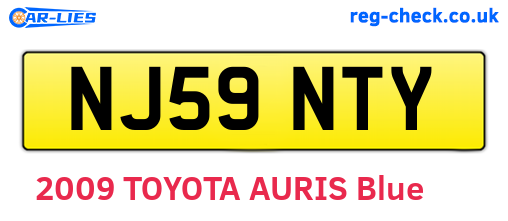 NJ59NTY are the vehicle registration plates.