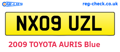 NX09UZL are the vehicle registration plates.