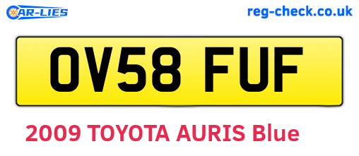 OV58FUF are the vehicle registration plates.