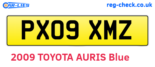 PX09XMZ are the vehicle registration plates.