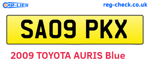 SA09PKX are the vehicle registration plates.
