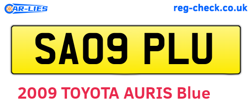 SA09PLU are the vehicle registration plates.