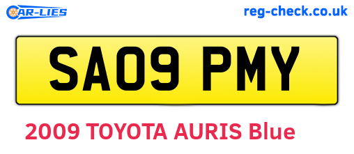 SA09PMY are the vehicle registration plates.
