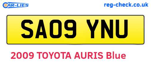 SA09YNU are the vehicle registration plates.