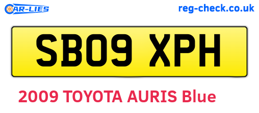 SB09XPH are the vehicle registration plates.