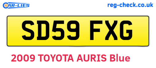 SD59FXG are the vehicle registration plates.