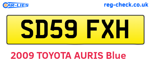 SD59FXH are the vehicle registration plates.