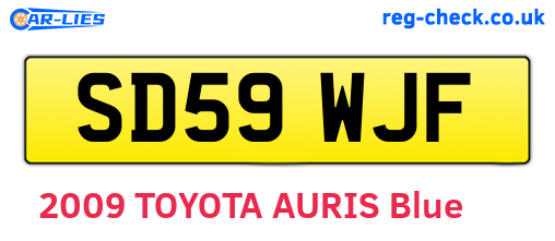 SD59WJF are the vehicle registration plates.