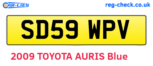 SD59WPV are the vehicle registration plates.